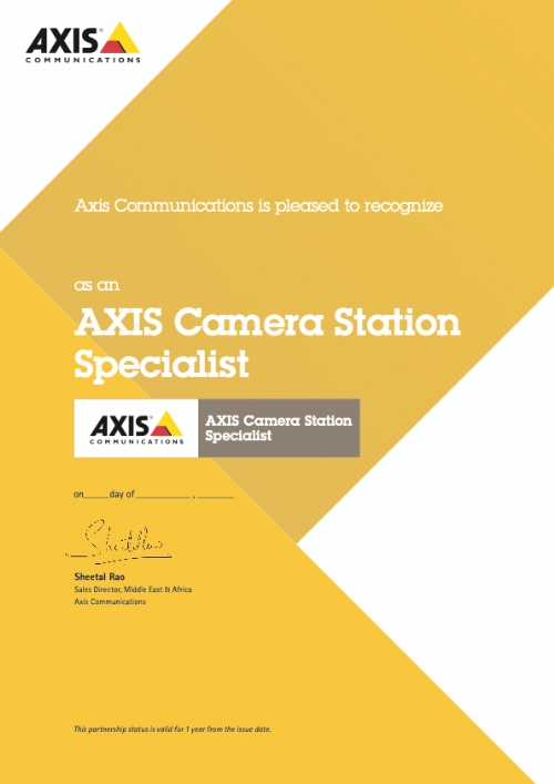 Axis Camera Station Specialist